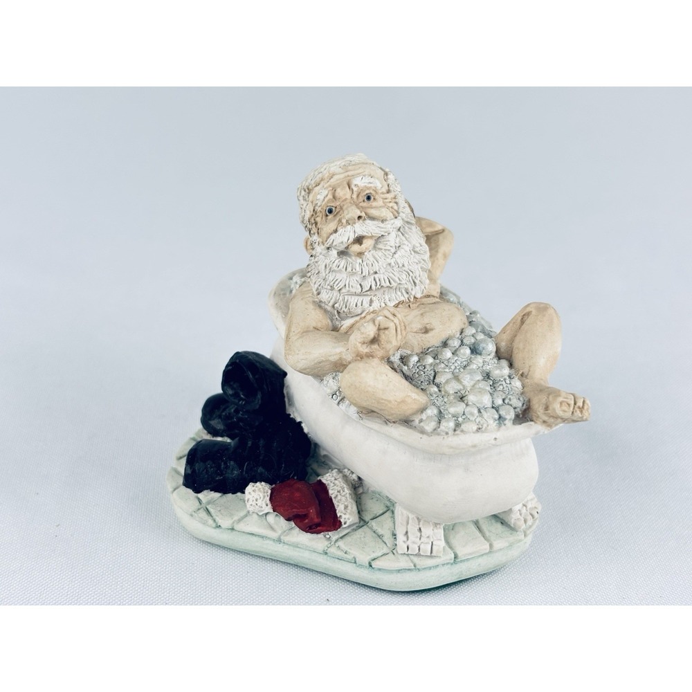 Vintage Larry Miller United Design 1989 Santa In Bathtub Figure CHRISTMAS Rare